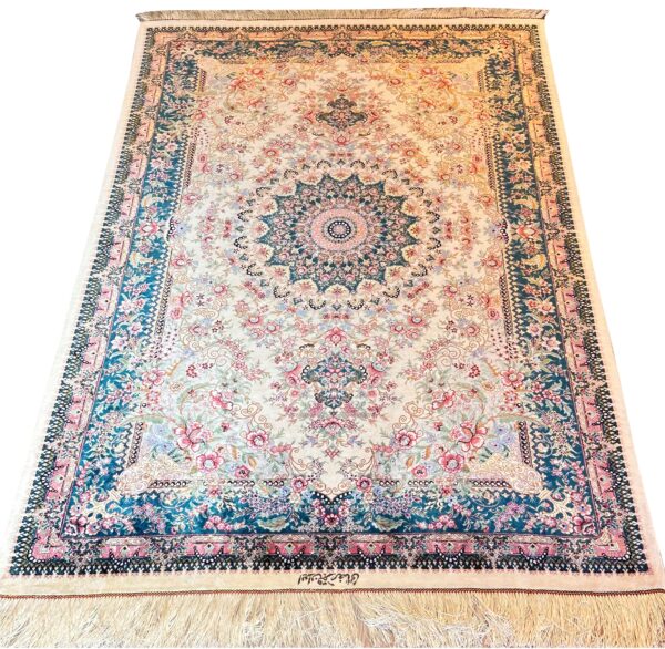 GHOM Silk Iran 130x90cm by master Rezai