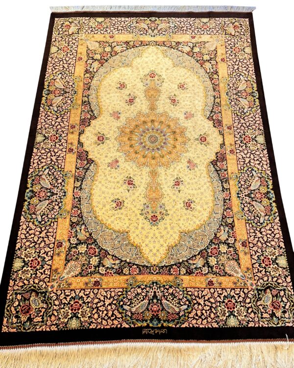 GHOM Silk Iran 133x92cm by master Abassi