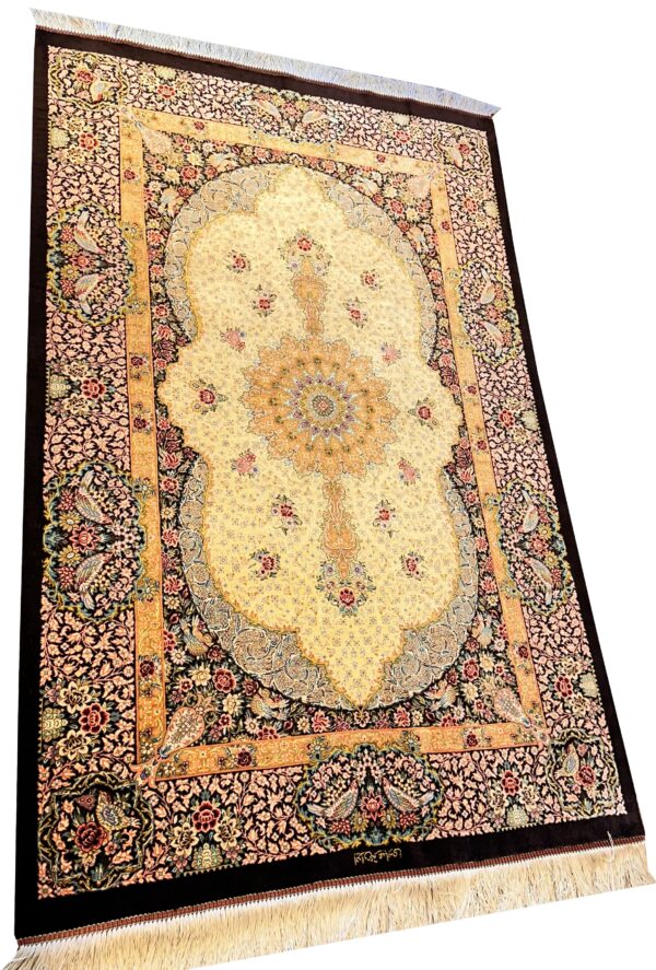 GHOM Silk Iran 133x92cm by master Abassi - Image 2