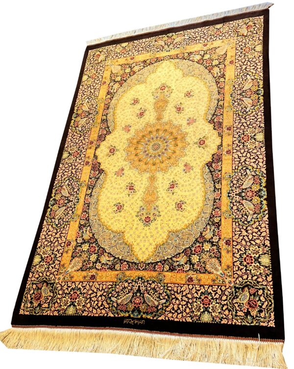 GHOM Silk Iran 133x92cm by master Abassi - Image 7