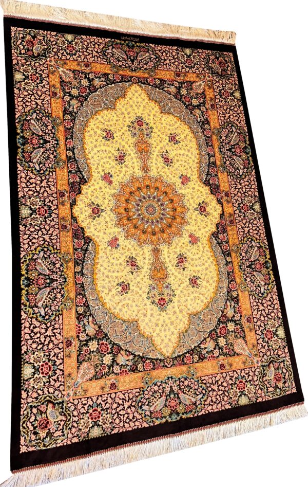 GHOM Silk Iran 133x92cm by master Abassi - Image 3