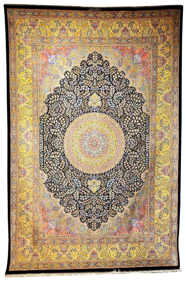 GHOM Silk Iran 200x300cm by master Shirazi